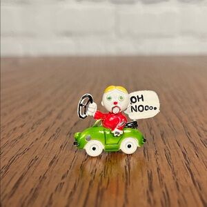 Mr. Bill from Saturday Night Live Driving a Green VW Convertible saying Oh Nooo